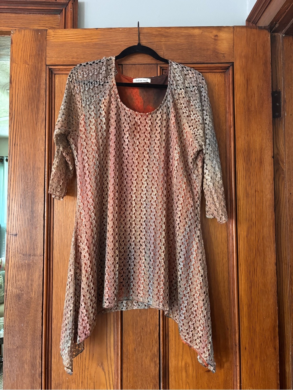 Lightweight Crochet Tunic Top - Indigo Soul